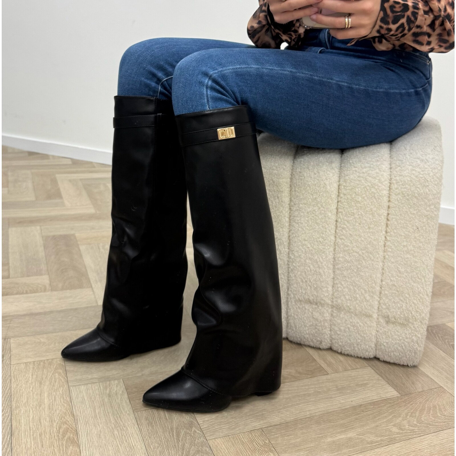 Long Boots Fenna Leder Black 52168