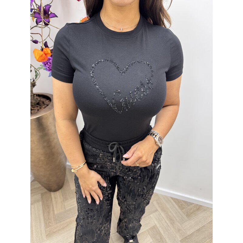 T-Shirt Love Guess Black 873