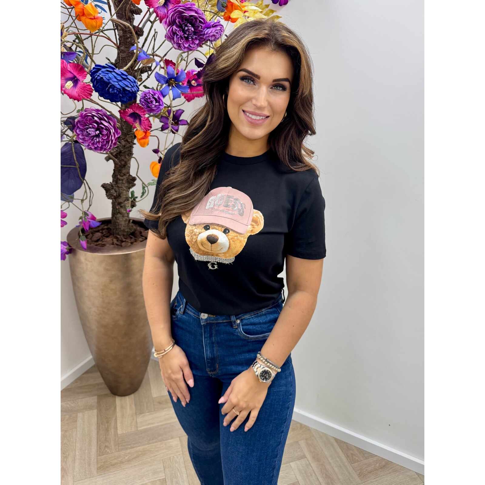 Guess T-Shirt Teddy Bear Black Guess 889