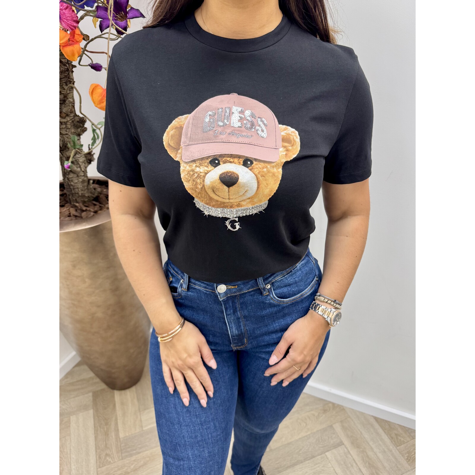 Guess T-Shirt Teddy Bear Black Guess 889