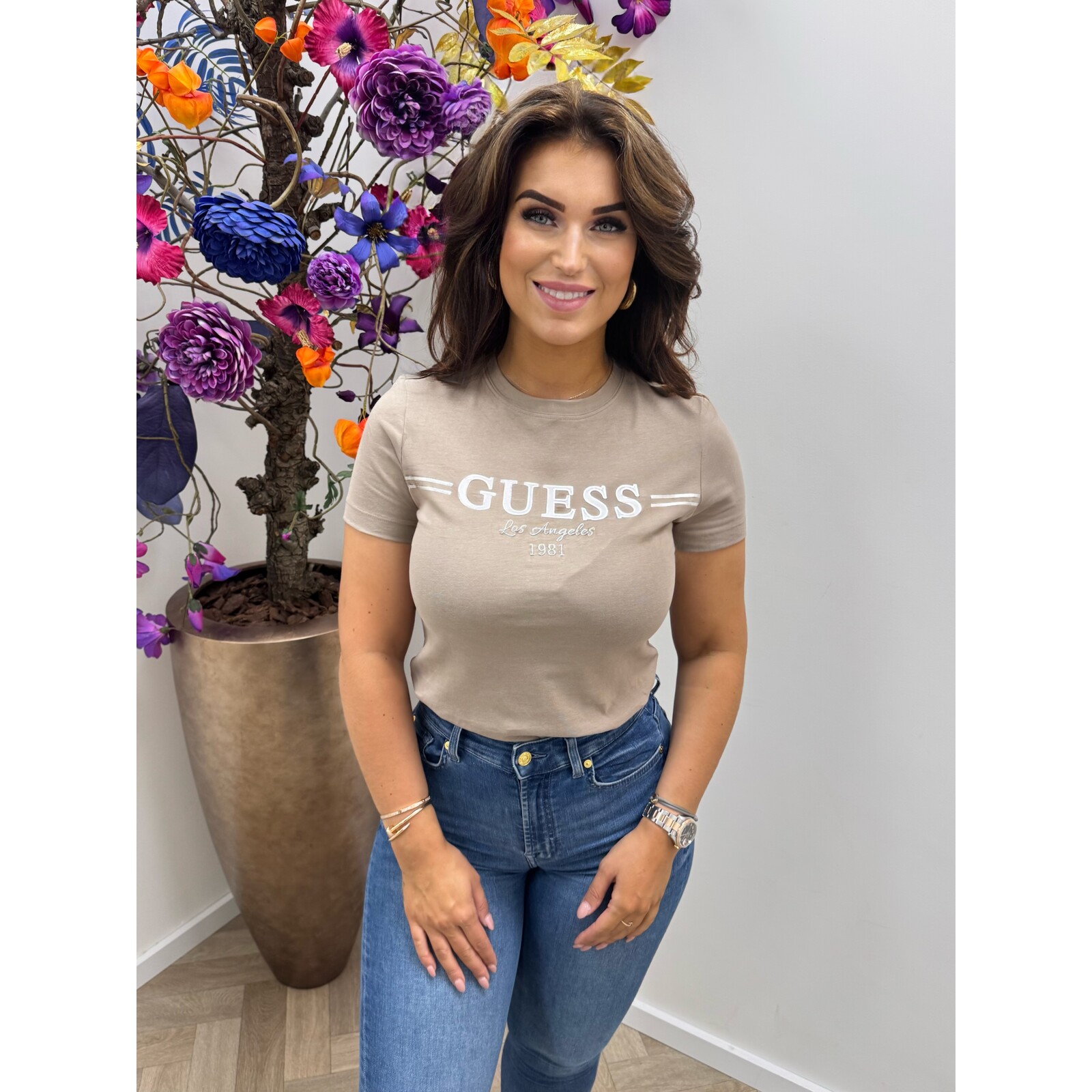 Guess T-Shirt Bibia Taupe Guess 874