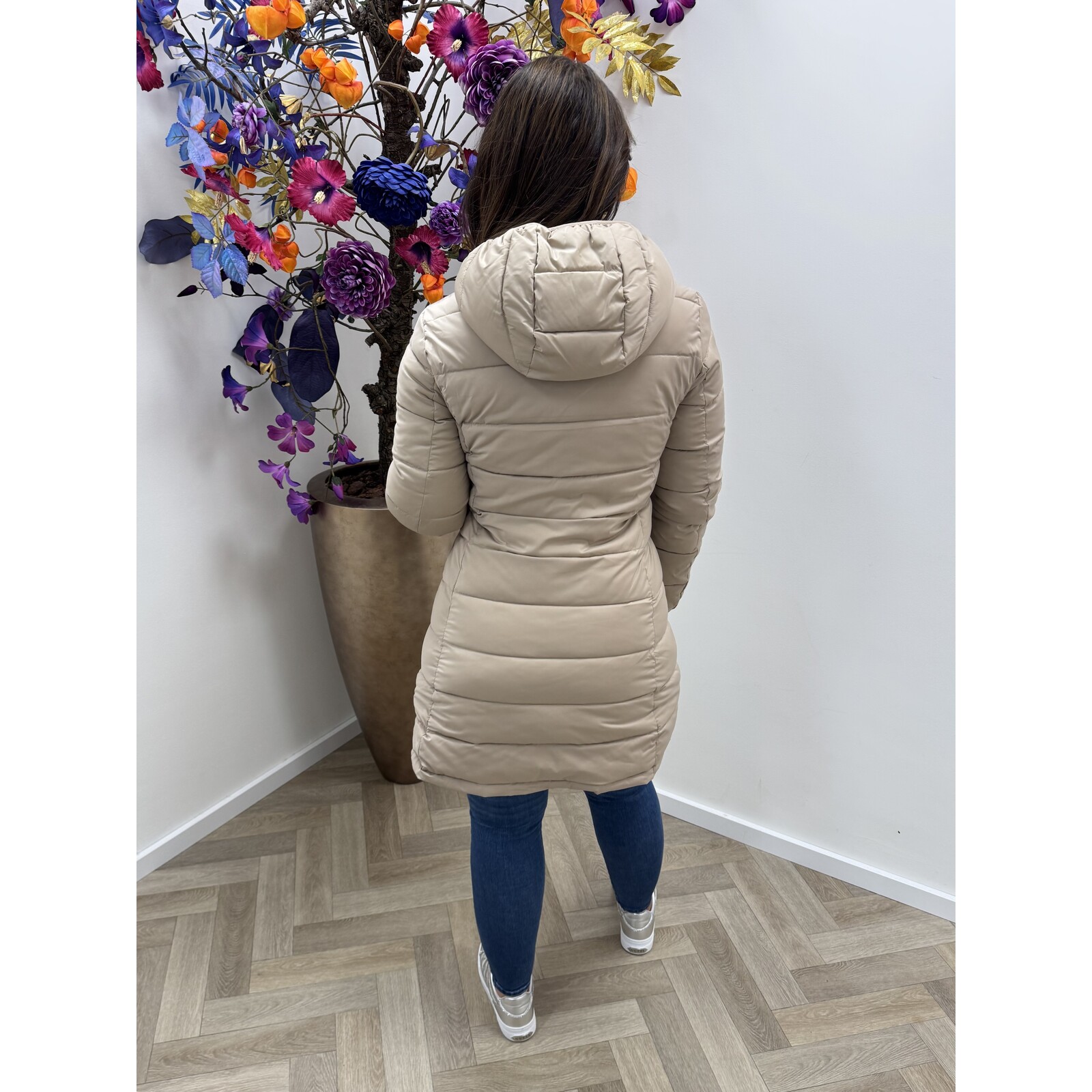 Guess Long PufferJacket Aleta Taupe Guess 815