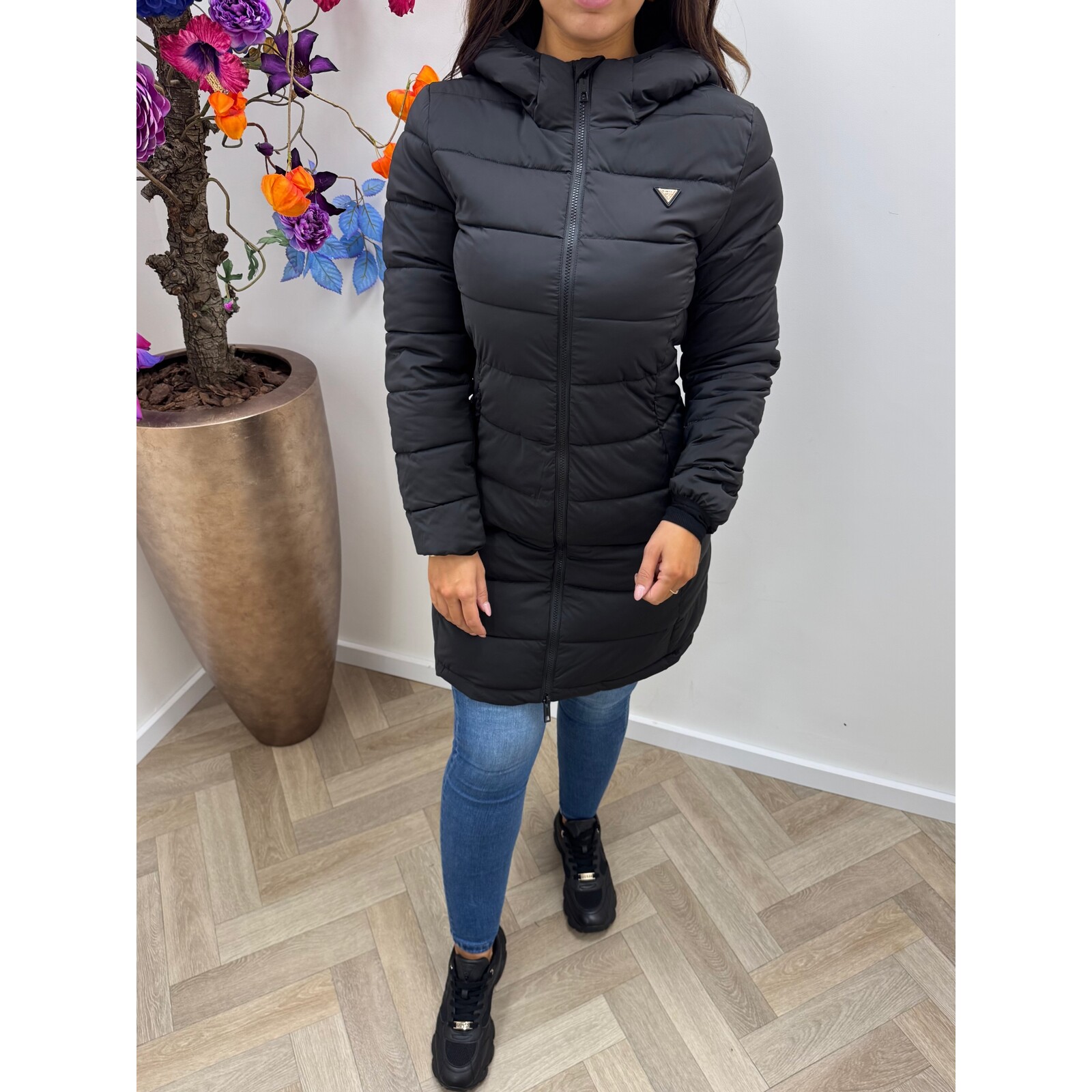Guess Long Jacket Puffer Aleta Black Guess 814