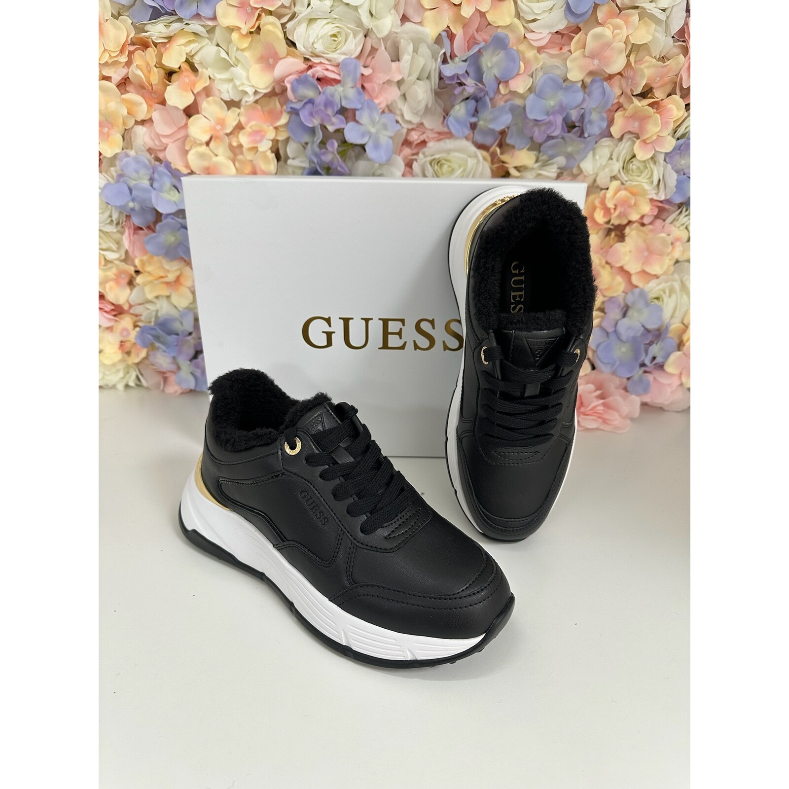 Guess Sneakers Leder Teddy Black Guess 932