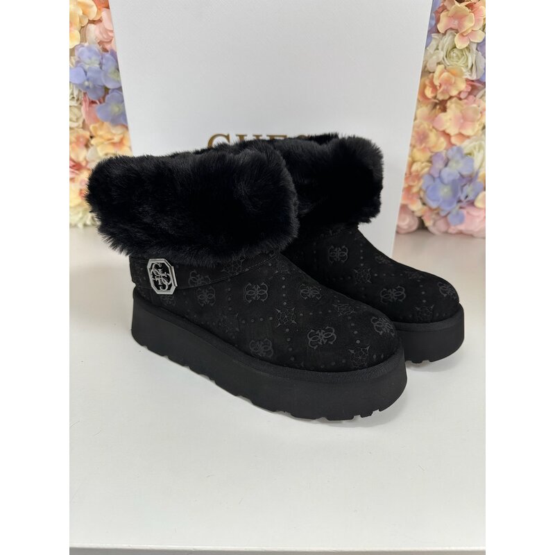 Boots Logo Suede Logo Black Guess 931