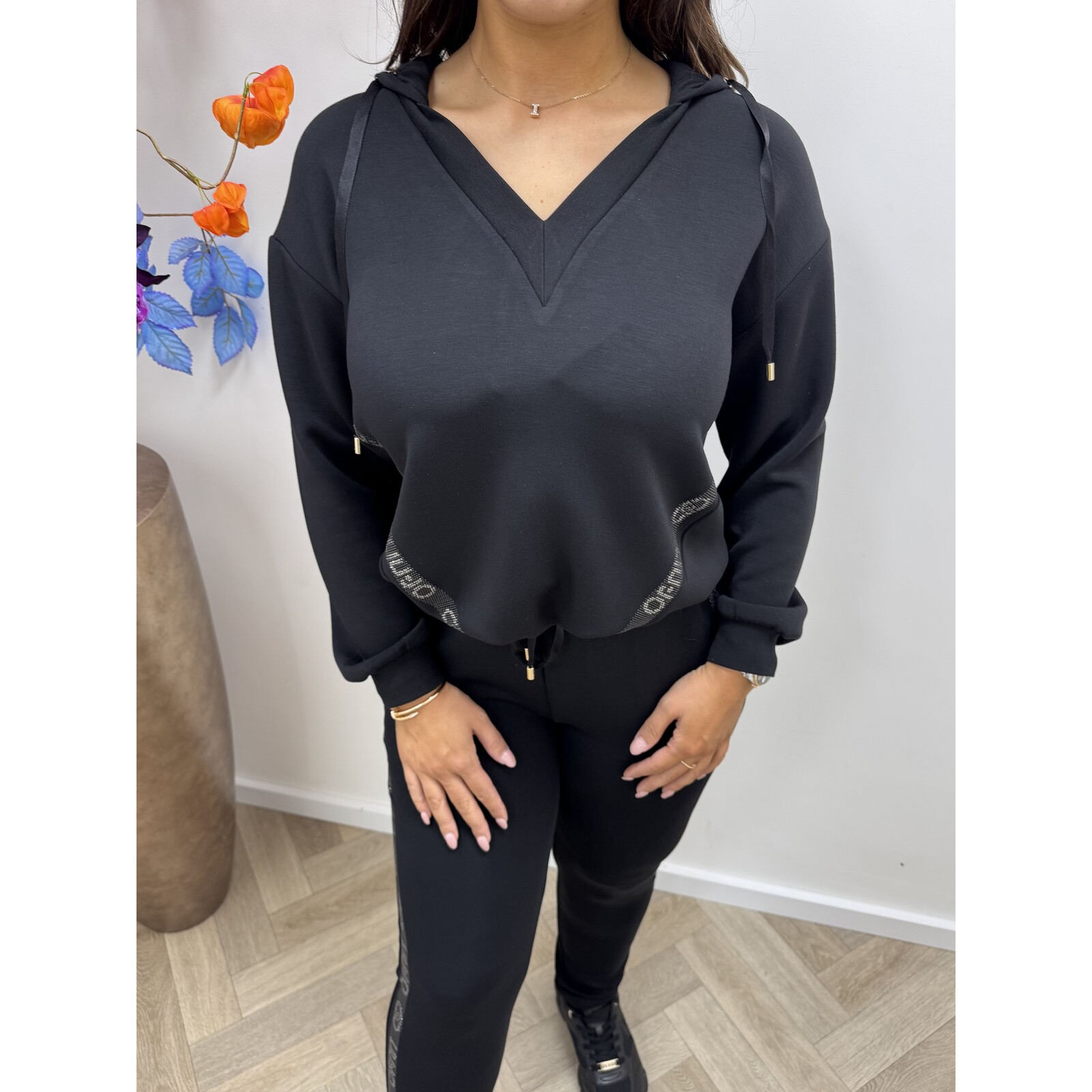 Liu-Jo Hoodie Felpa Chiusa Nero Liu Jo 1761