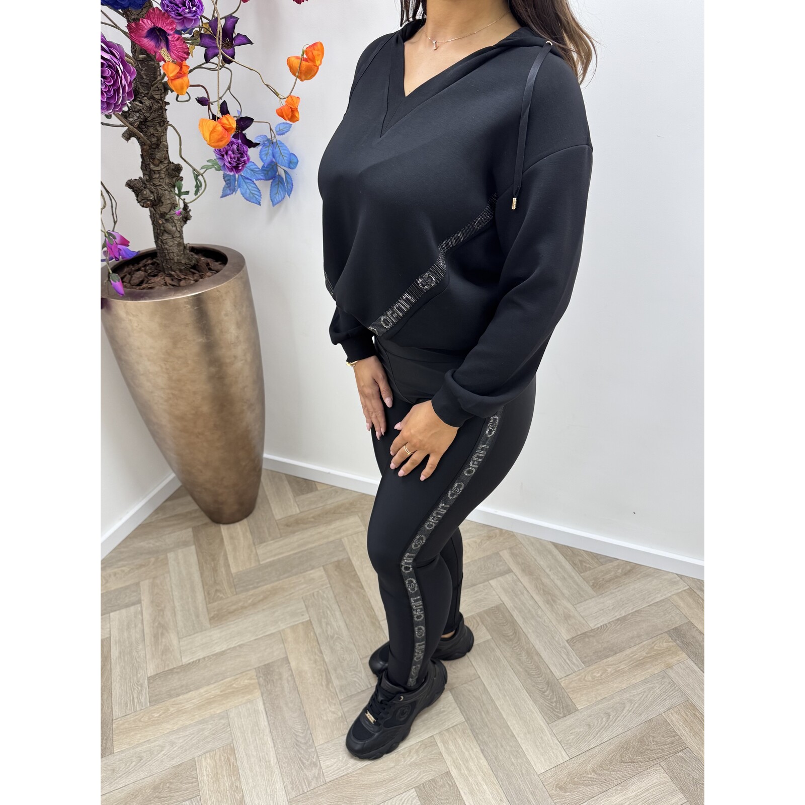 Liu-Jo Hoodie Felpa Chiusa Nero Liu Jo 1761