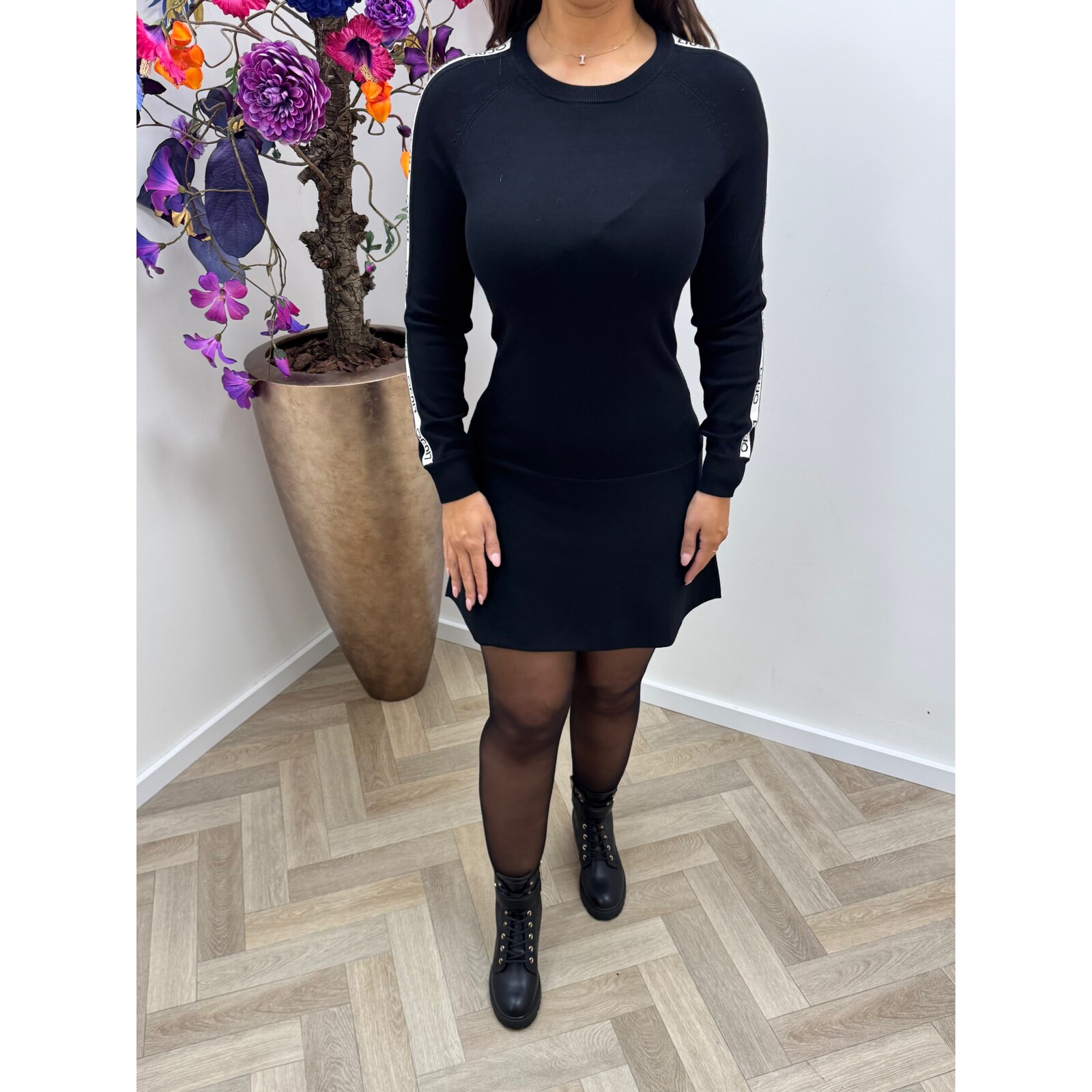Liu-Jo Dress Abito Maglia Nero BiancoLatte Liu Jo 1781
