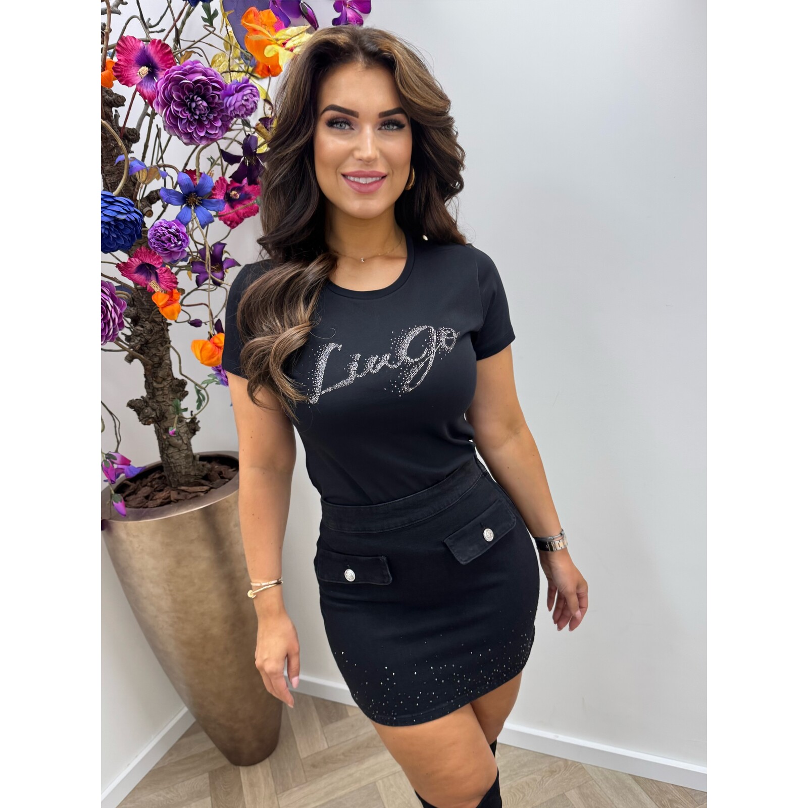 Liu-Jo T-shirt Moda Nero Silver Liu Jo 1797