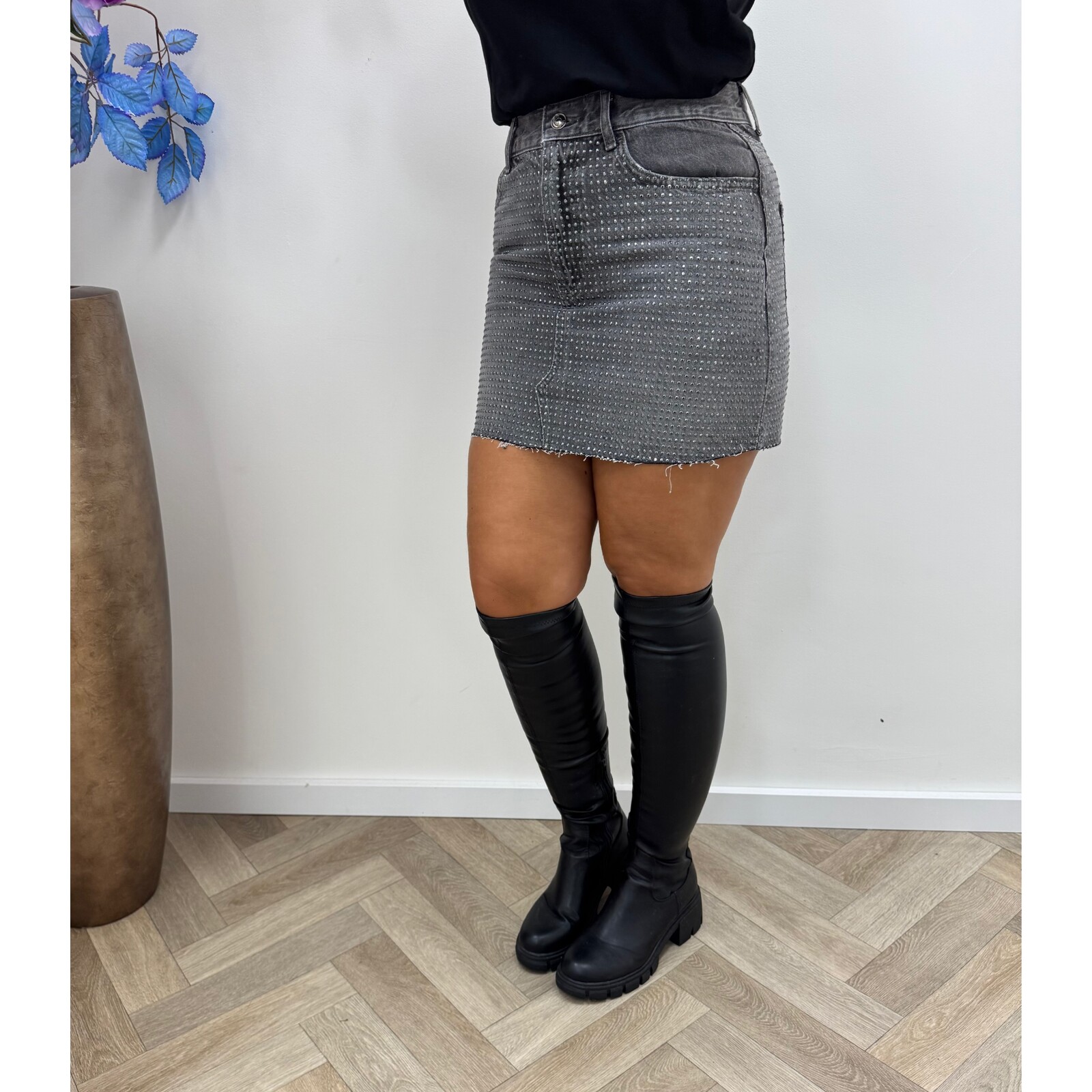 Liu-Jo Skirt Denim  Mini Superstars  Grey Liu Jo 1789