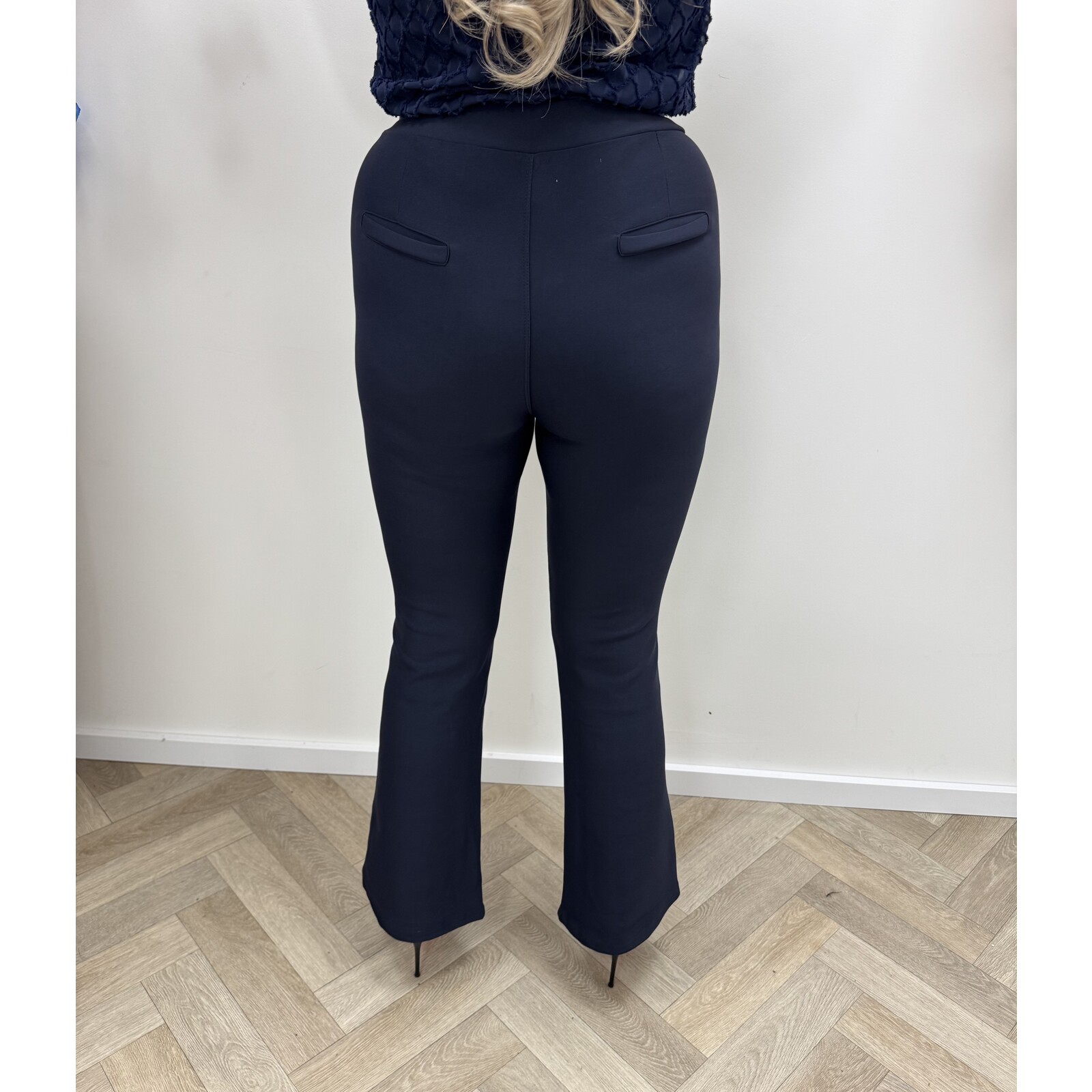 Stretch Pants Gold Detail LM3312-82 Navy