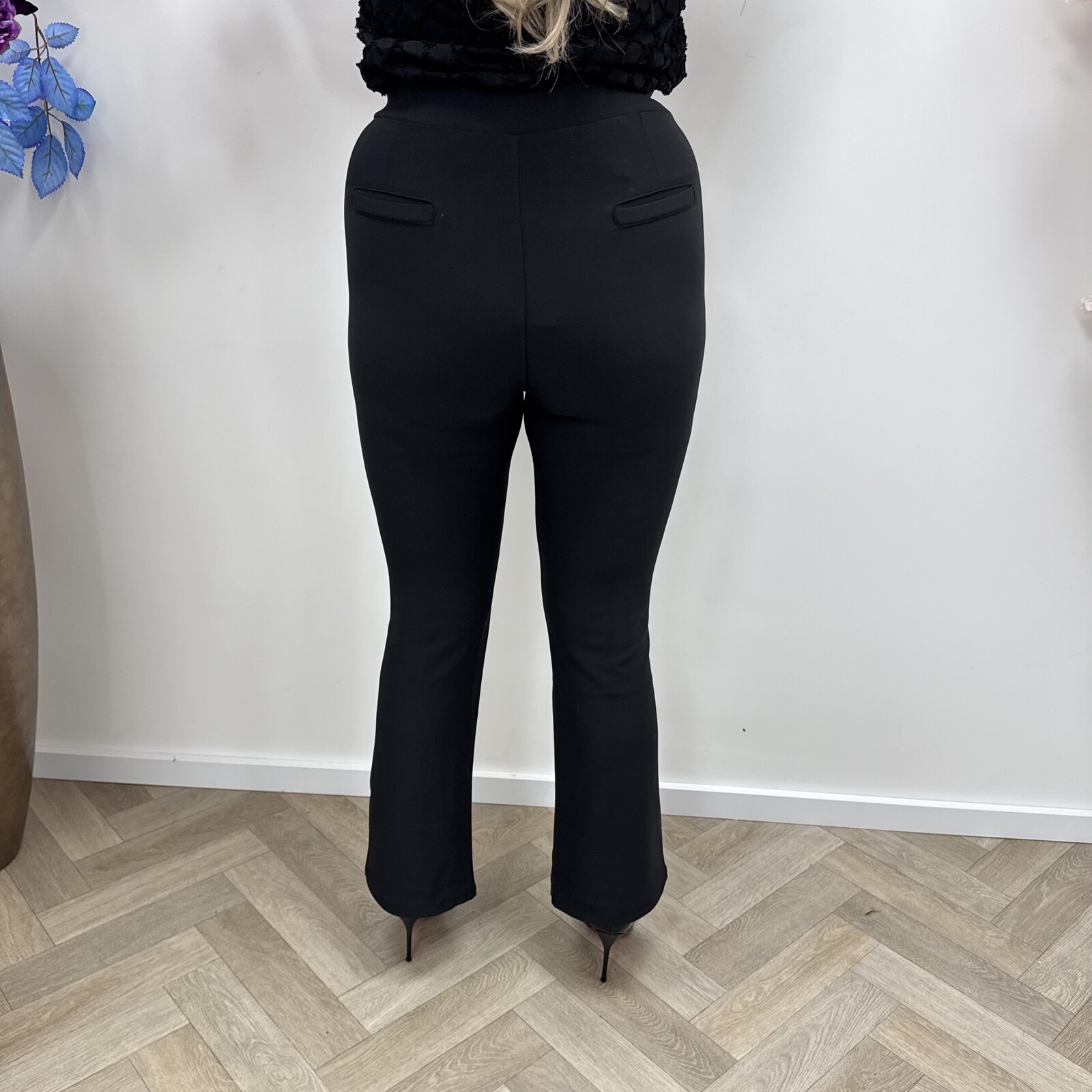 Stretch Pants Gold Detail LM3312-82 Black