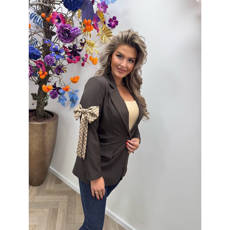 Blazer Designer Strik Choco