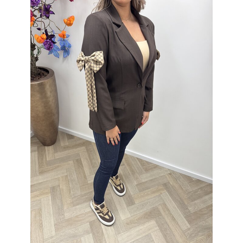 Blazer Designer Strik Choco