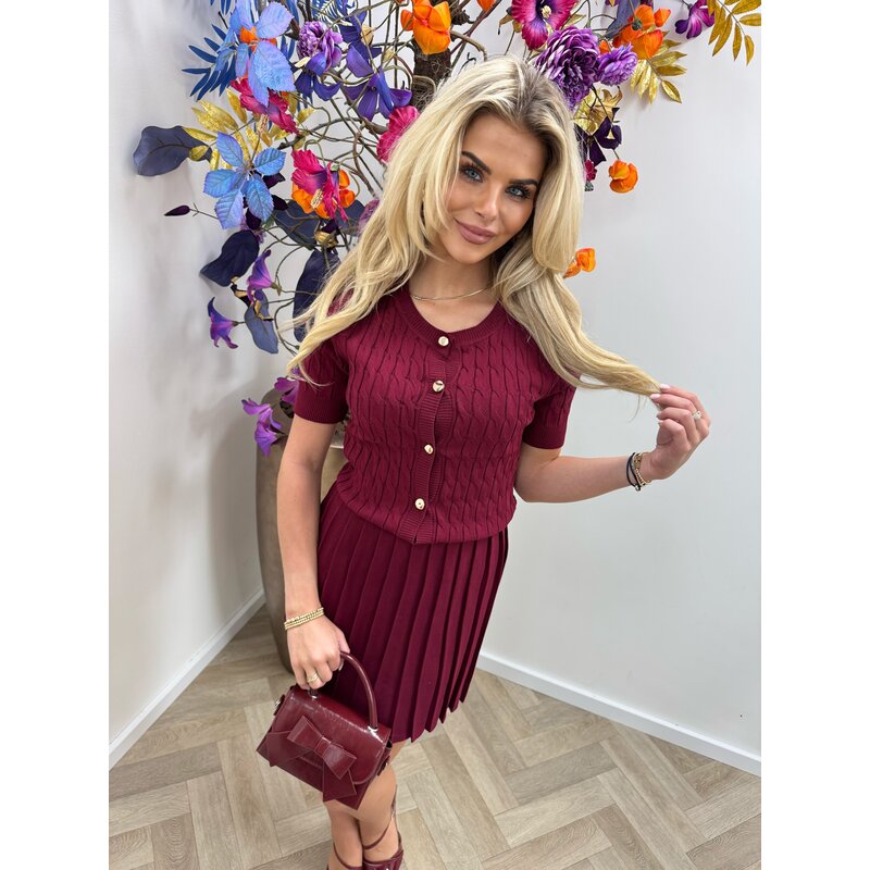 Set Donna Button Bordeaux MC9365