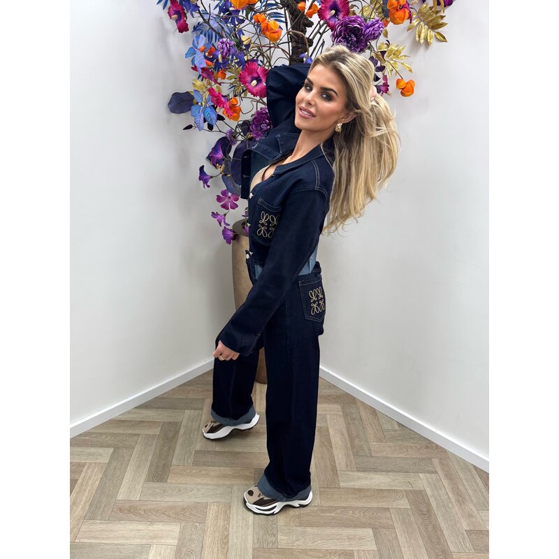 Denim Jacket Stylish Dark Blue MP2231