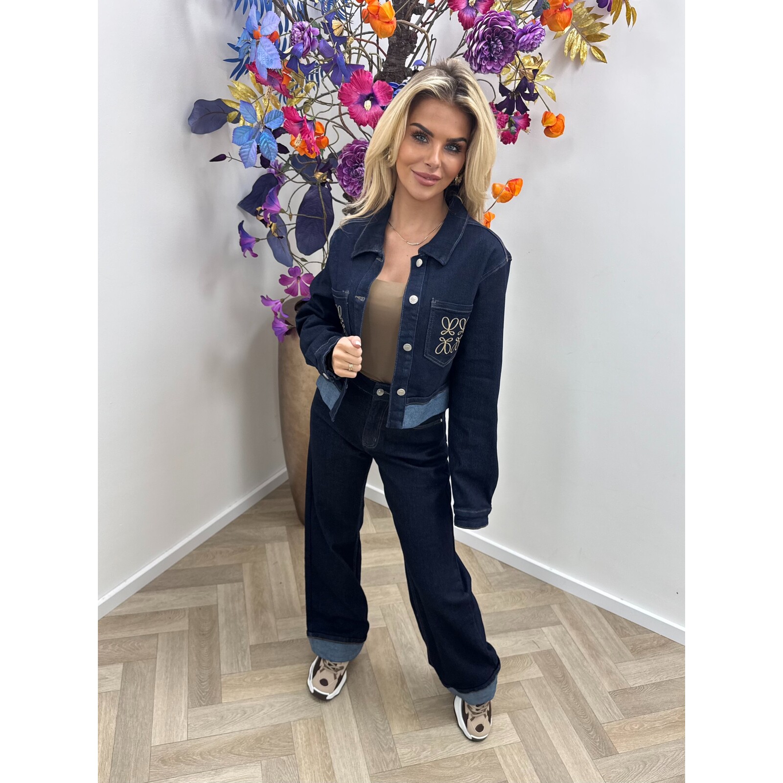 Denim Jacket Stylish Dark Blue MP2231