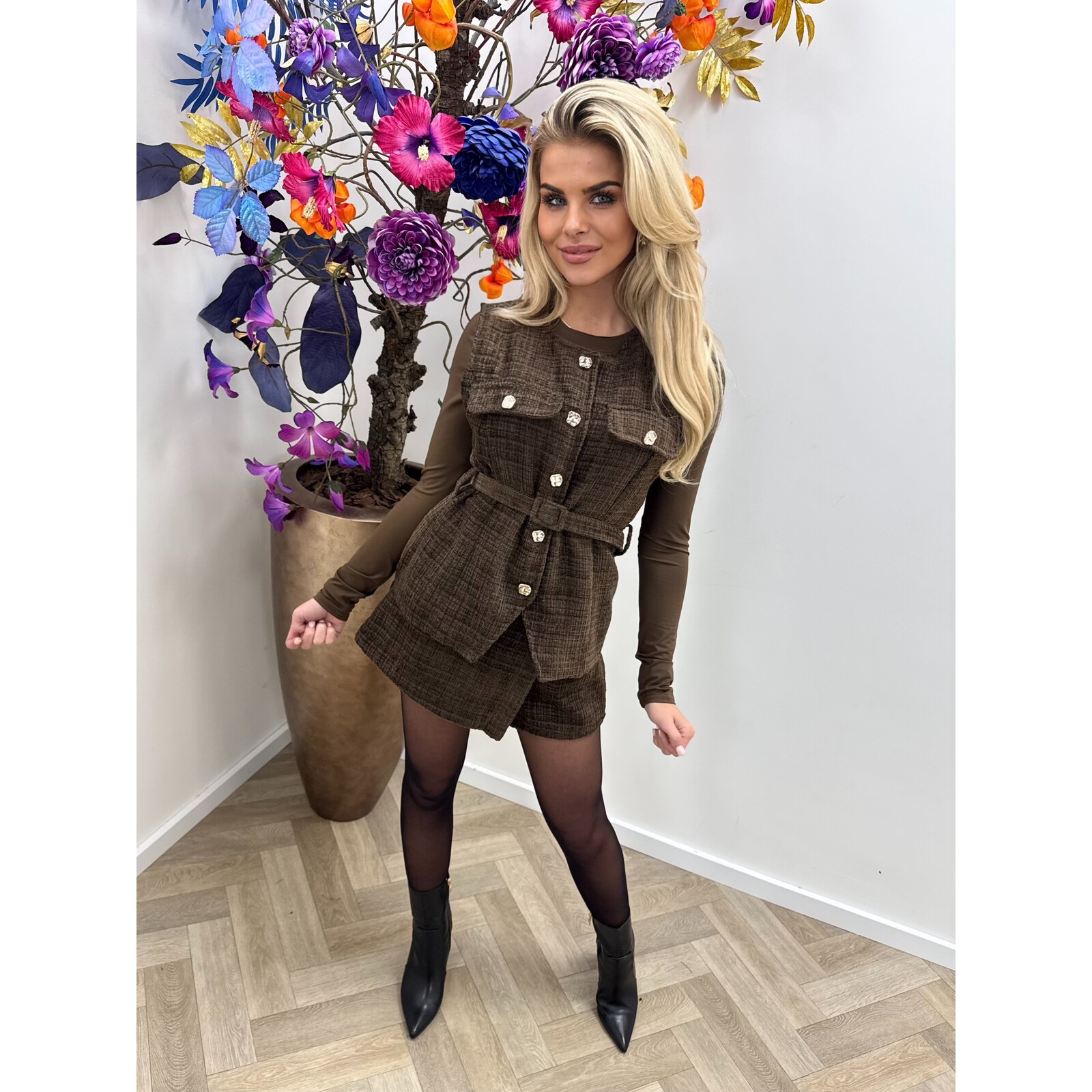 2 Delige set Hailey Tweed Choco