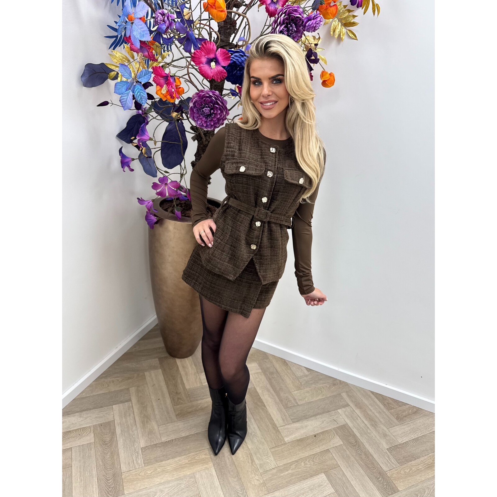 2 Delige set Hailey Tweed Choco