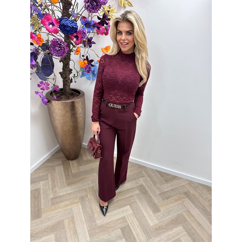 Col Top lace By swan HS9883 Bordeaux