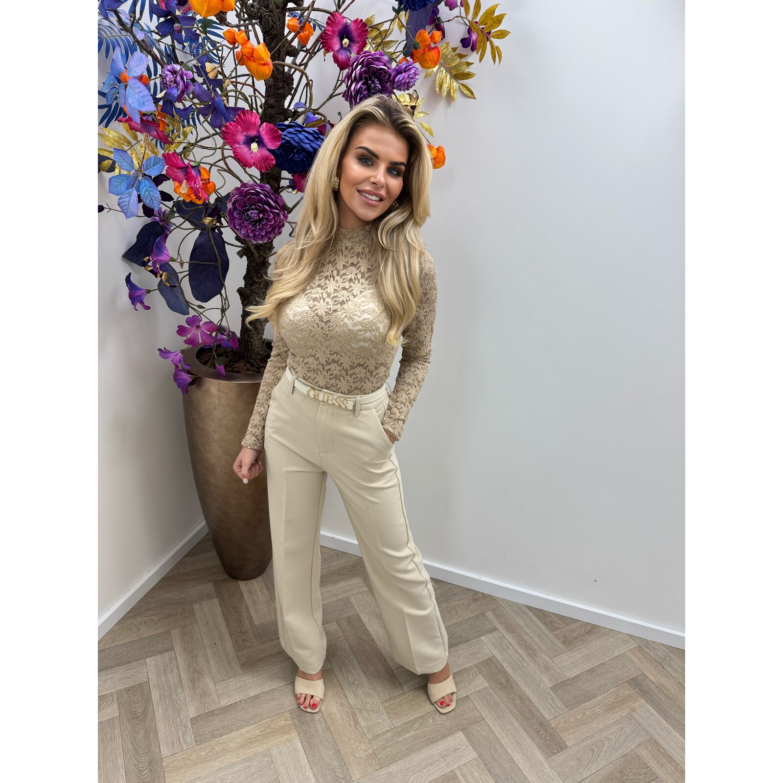 Col Top lace By swan HS9883 Beige