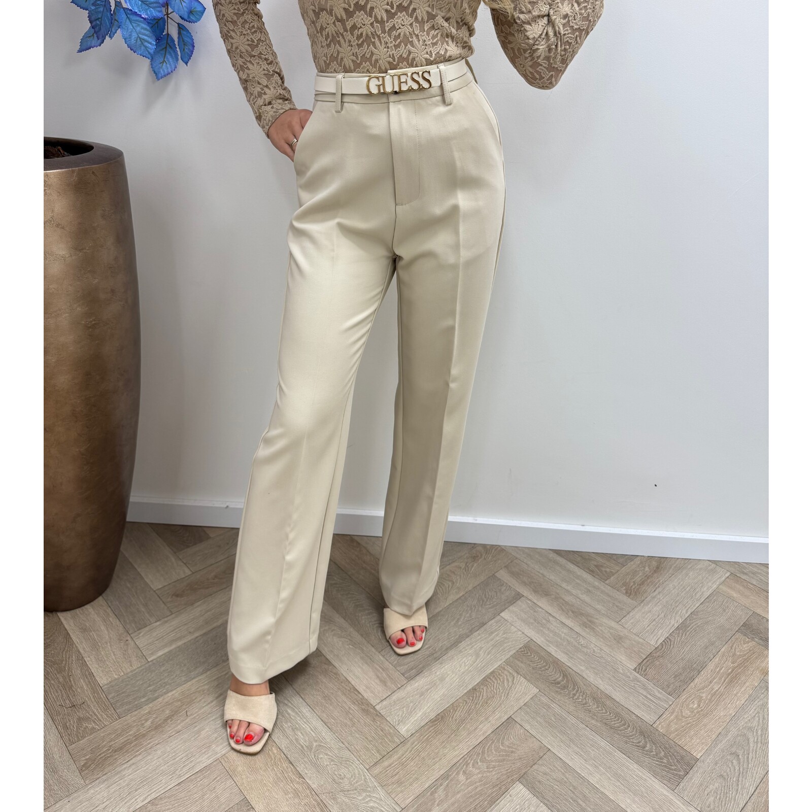 Chique Pants Folyrose Beige 8003XL-70