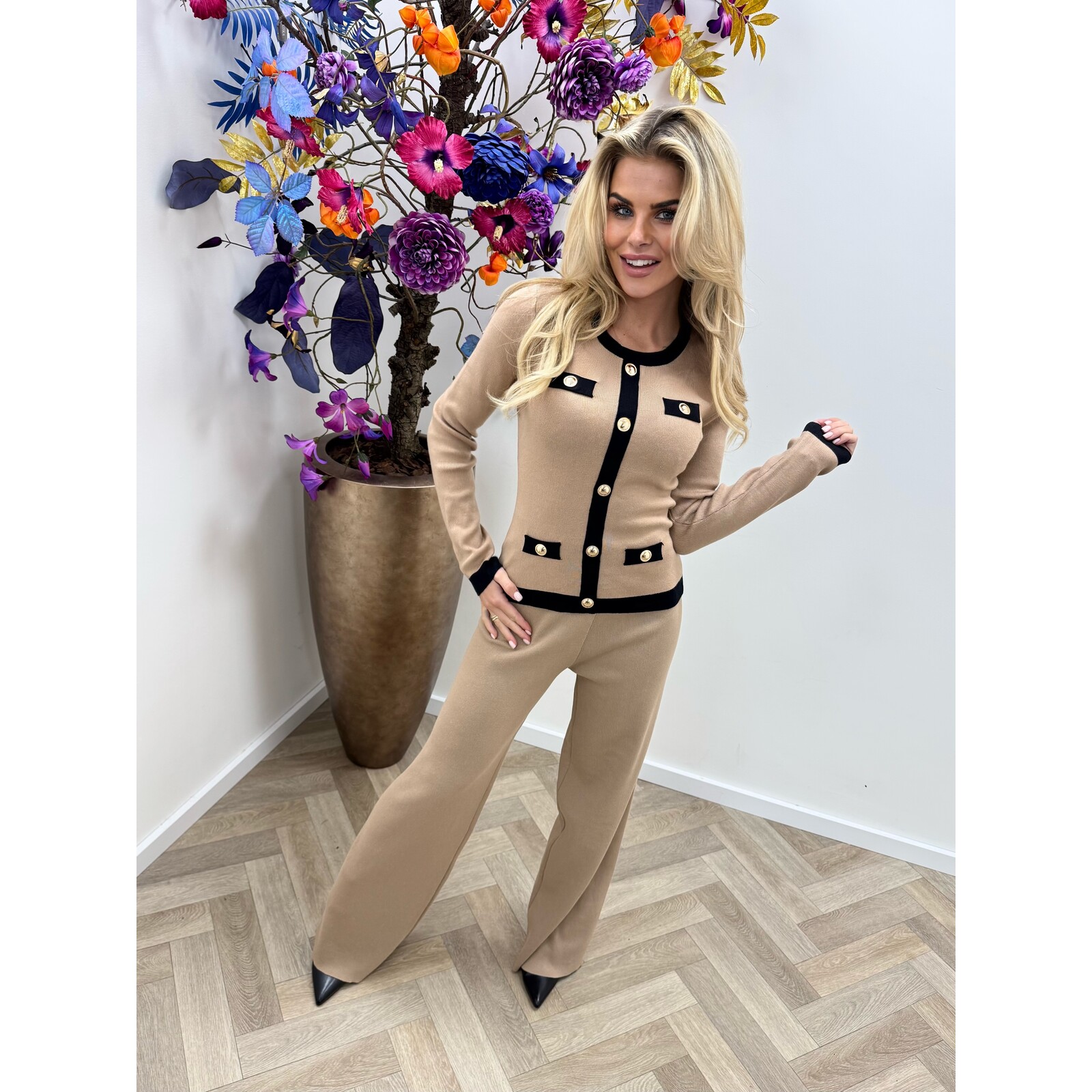 Long sleeve Top Celina LM23653 beige