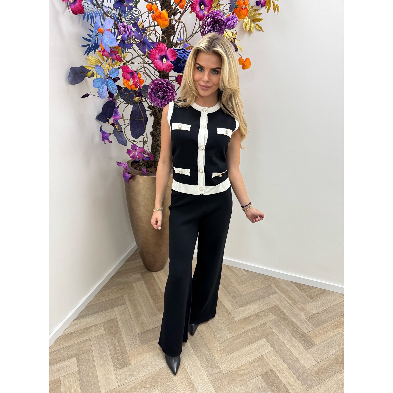 Gilet top Celina QX627 Black