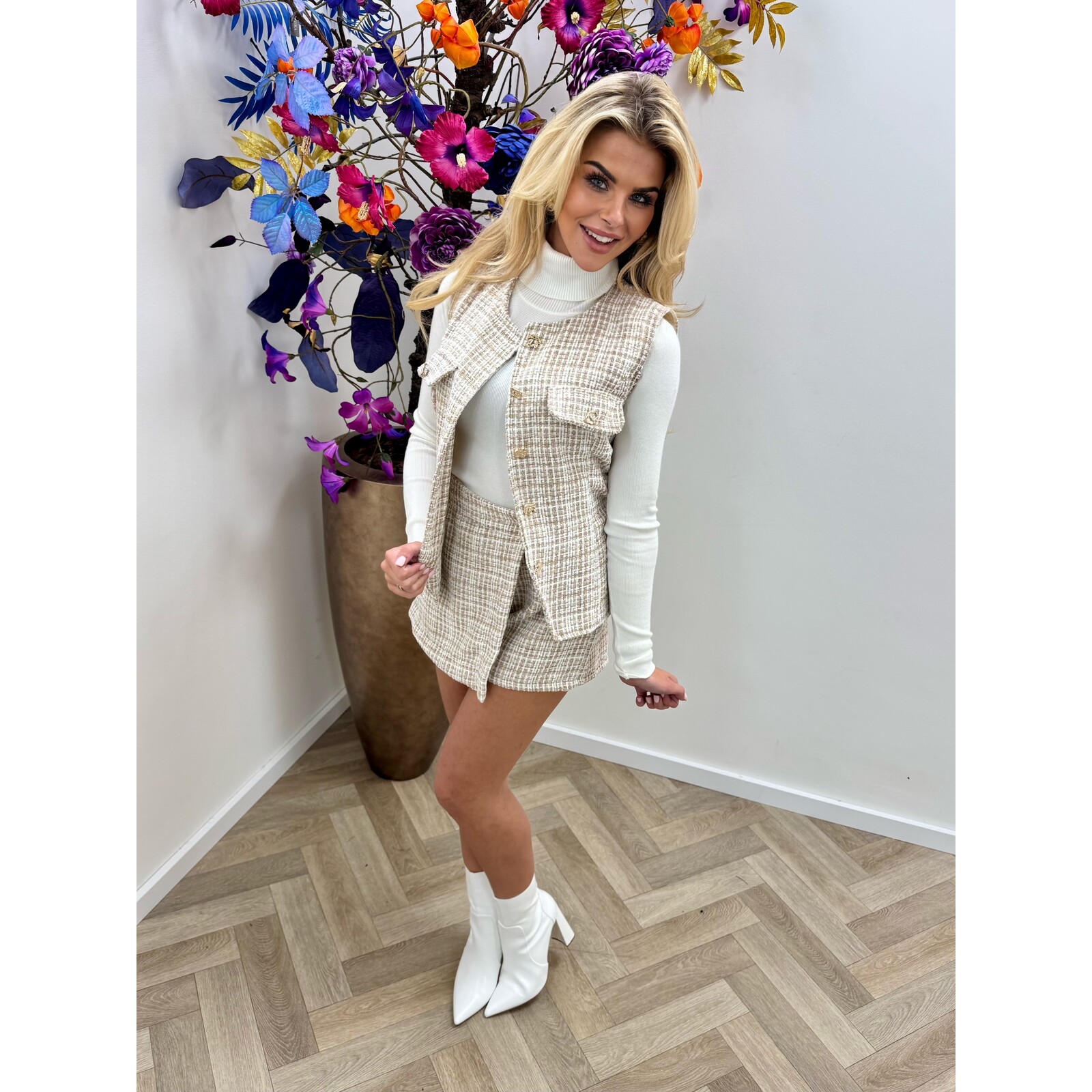 2 delige set Hailey  Creme