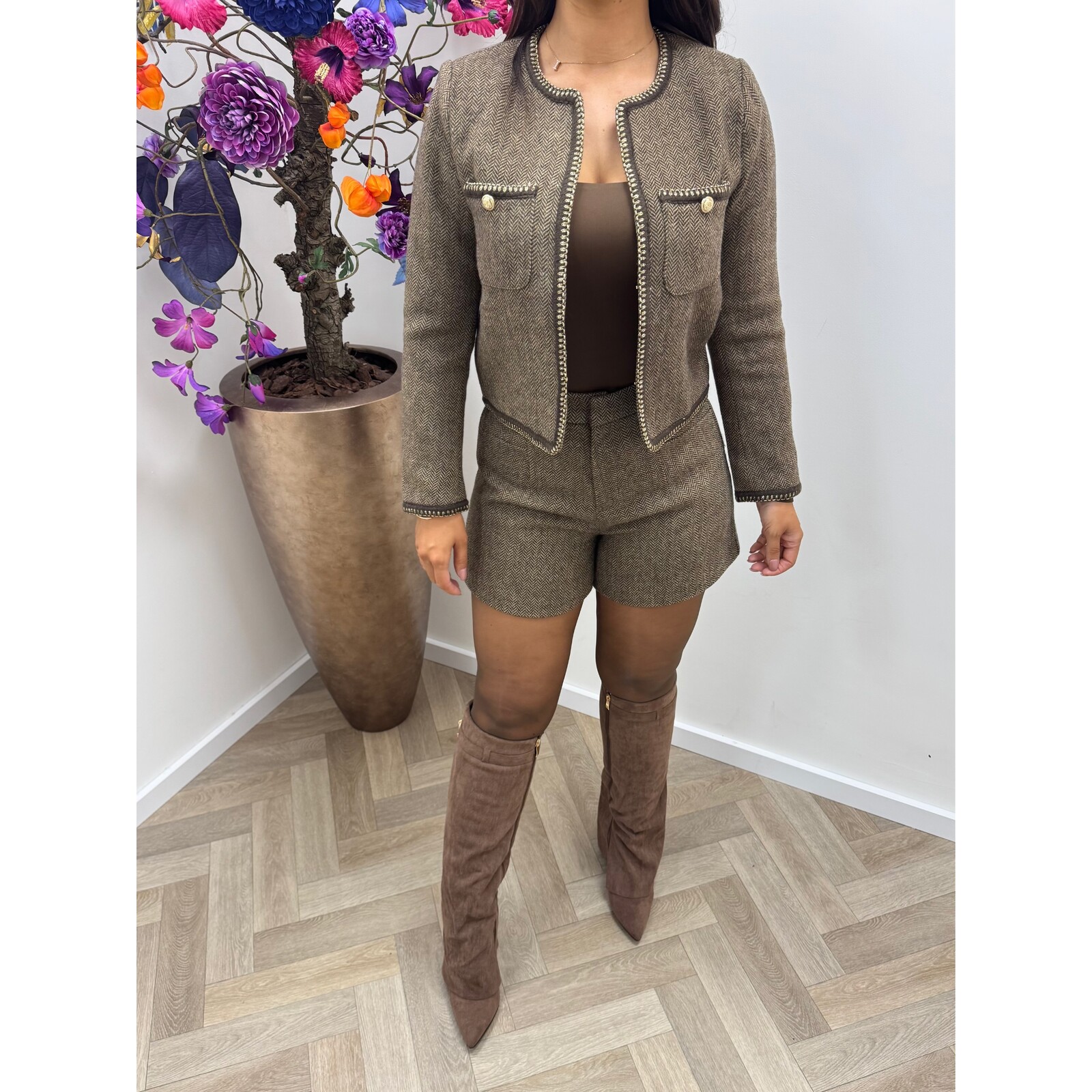 Blazer Lulu Tweed Coffee V338