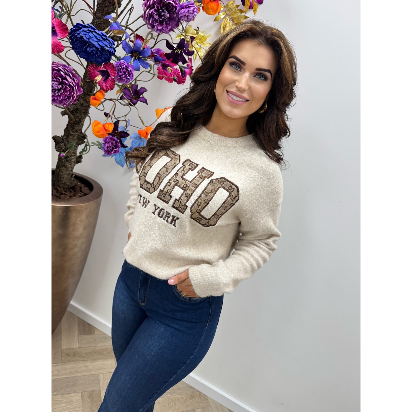 Trui Soho Designer AM756 Beige