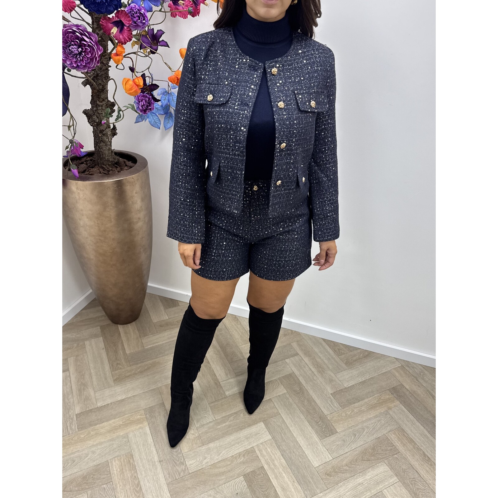 Blazer Tweed Glitter 5162 Navy