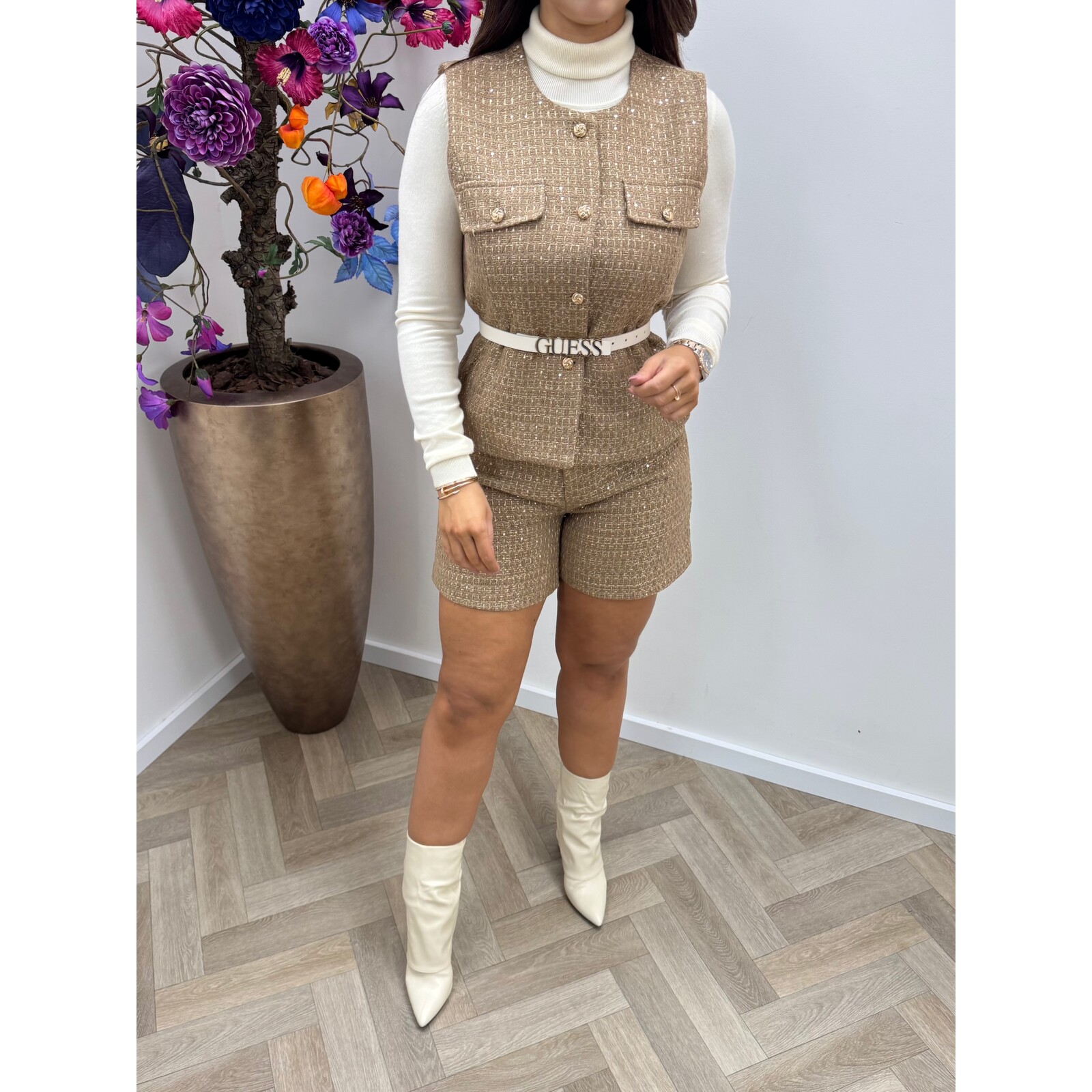 Gilet Tweed Gliter 5160 Gold