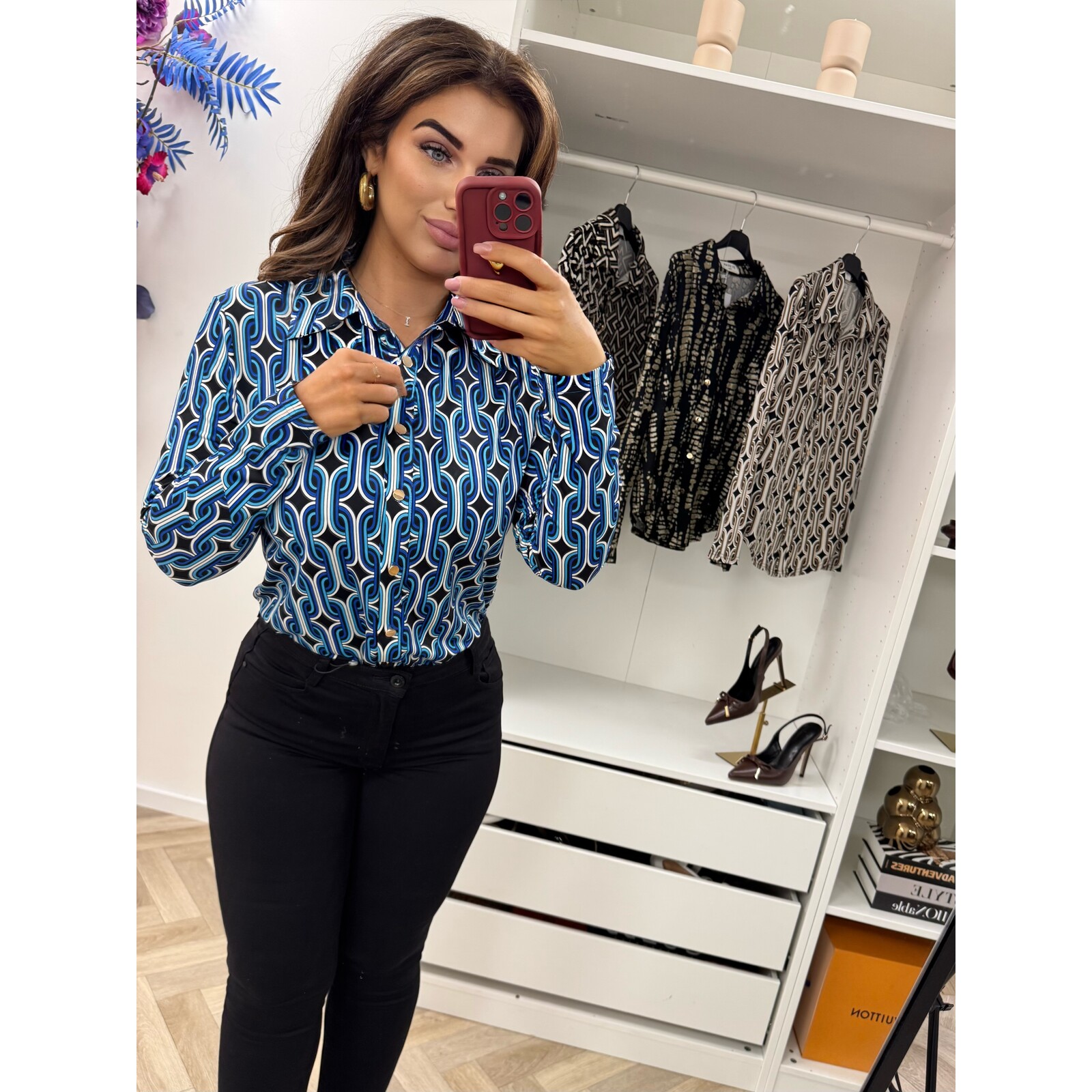 Travel Blouse By Swan Round HS7821 Blue