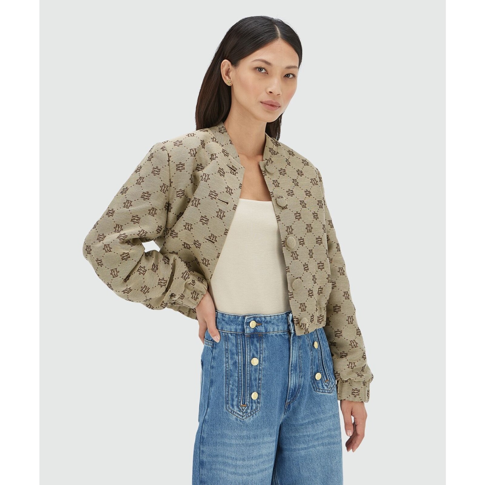 JoshV Jacket Fabienne Logo Dark Brown JoshV