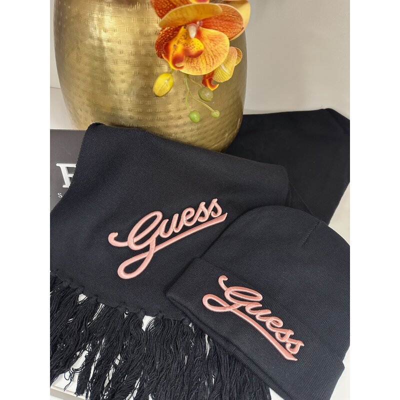 Muts Guess Logo Black Pink 850