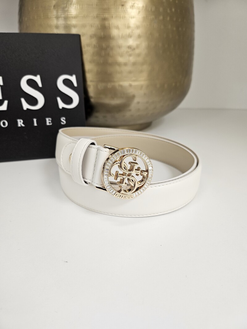 Belt Round Diamonds Off White Guess 935