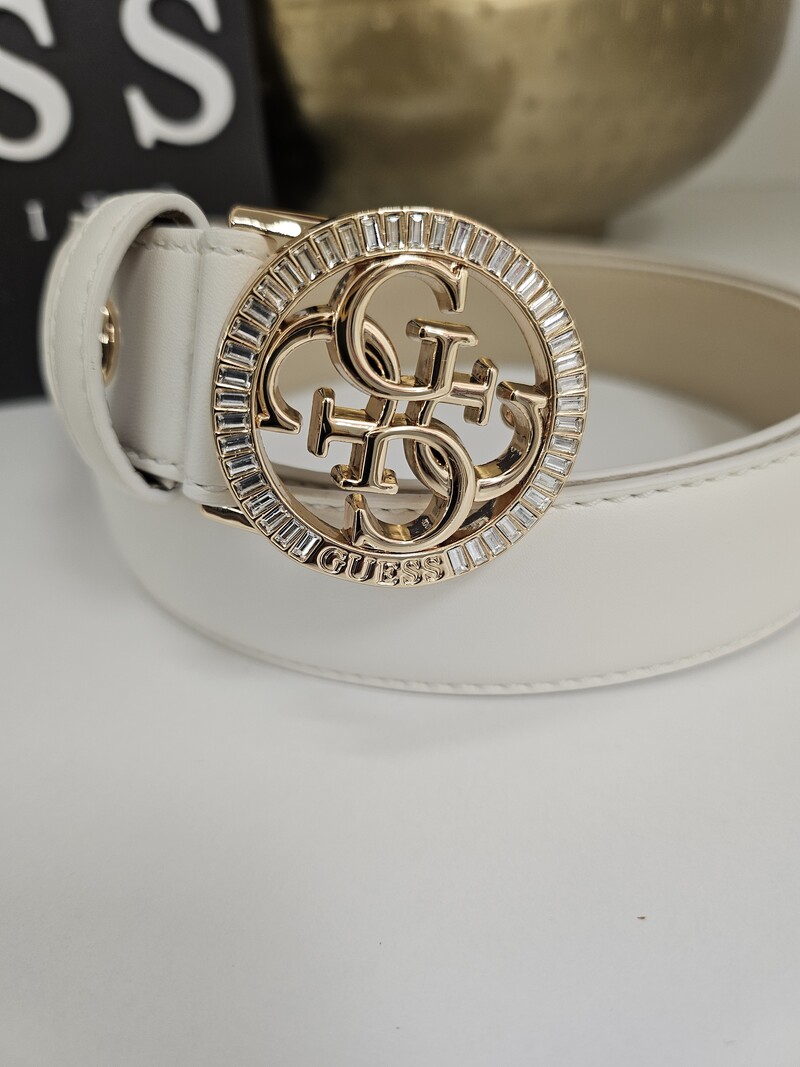 Belt Round Diamonds Off White Guess 935