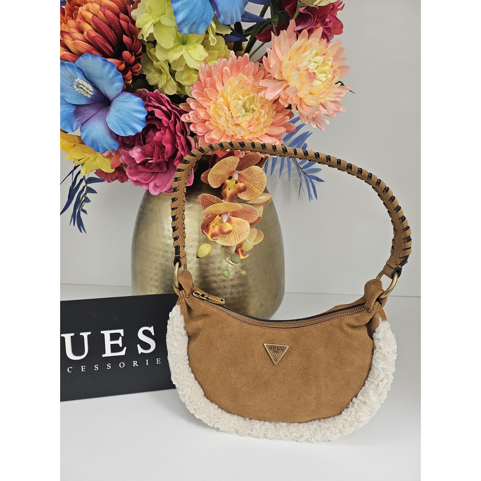Guess Bag Amita Suede Congac Guess 936