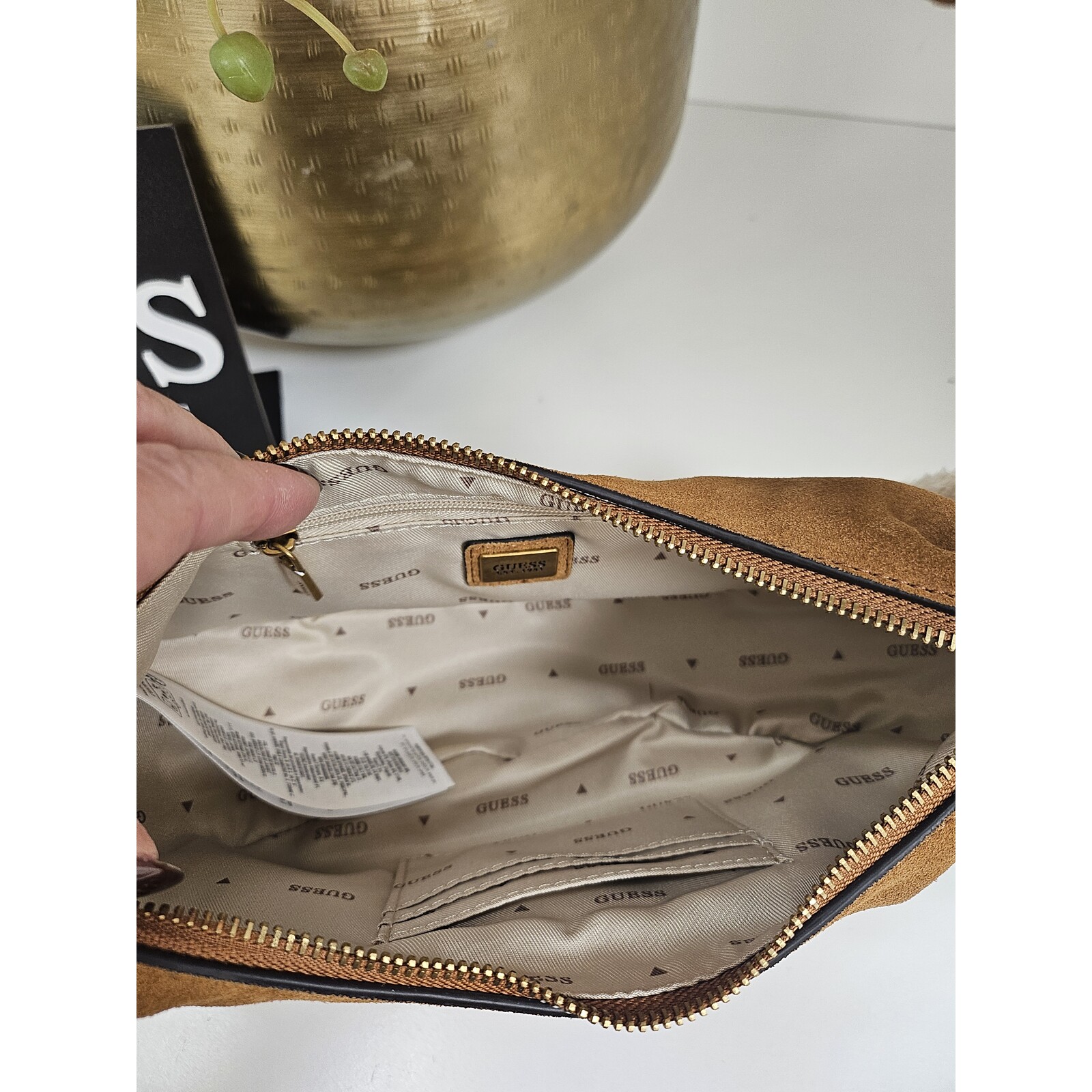 Guess Bag Amita Suede Congac Guess 936