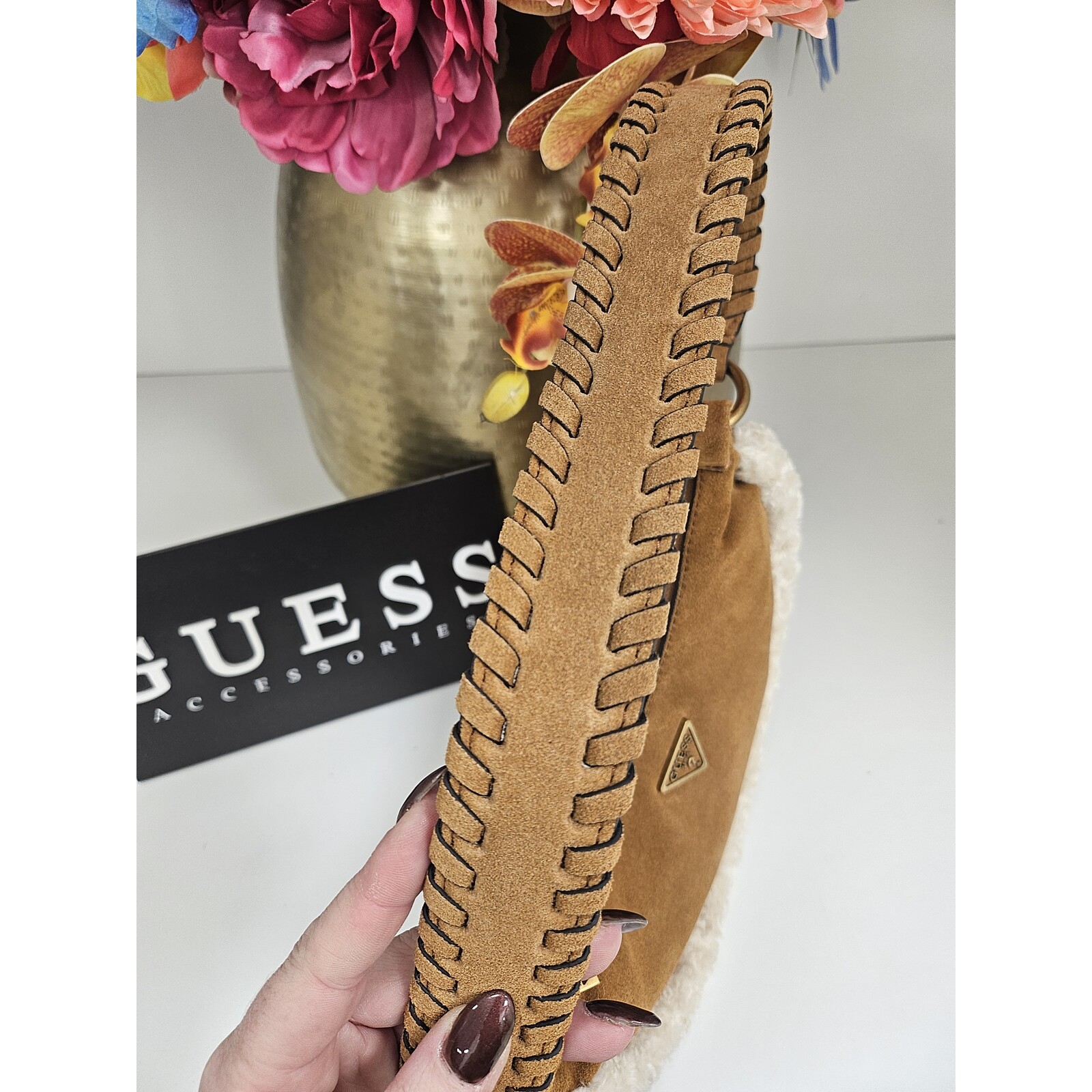 Guess Bag Amita Suede Congac Guess 936