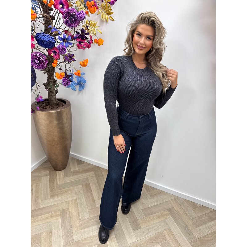 Top Rib Glitter PM9145 Black