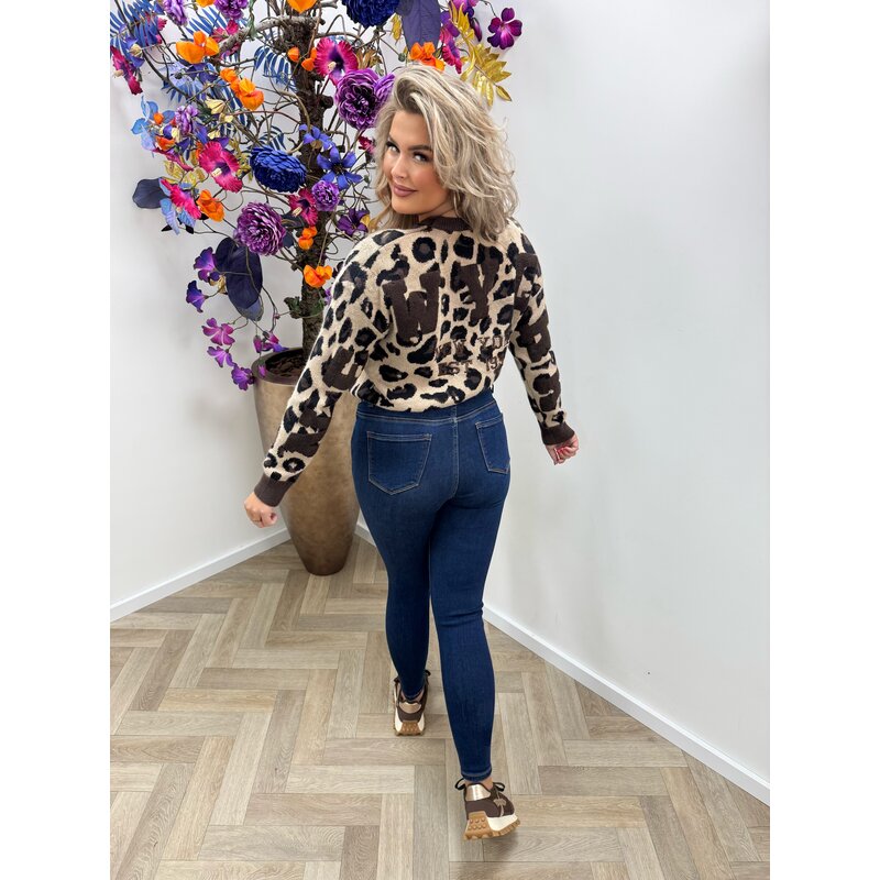 Sweater New York Leopard AM702 Choco