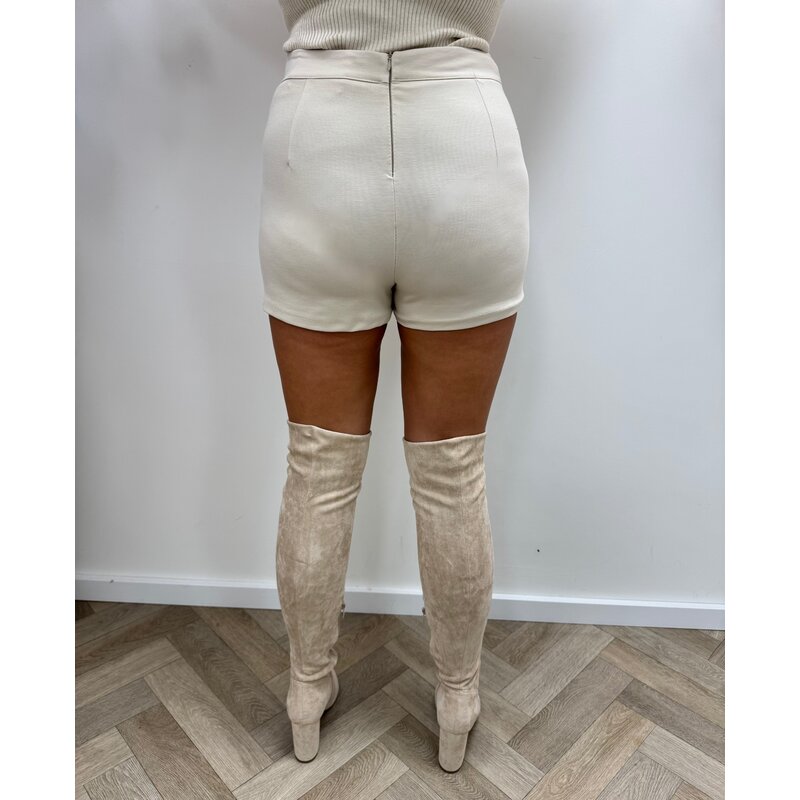 Skort Classic Button Beige