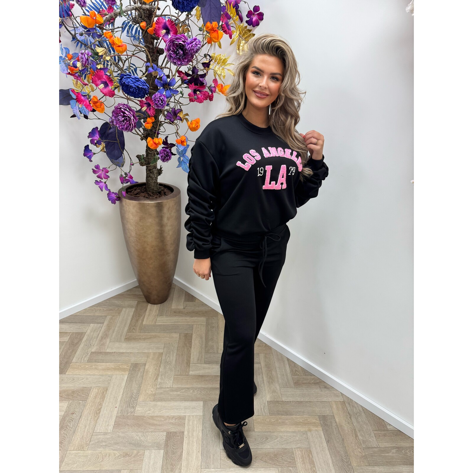 2 Delige Set LA Smock Black