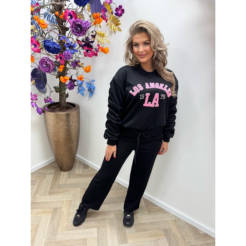 2 Delige Set LA Smock Black