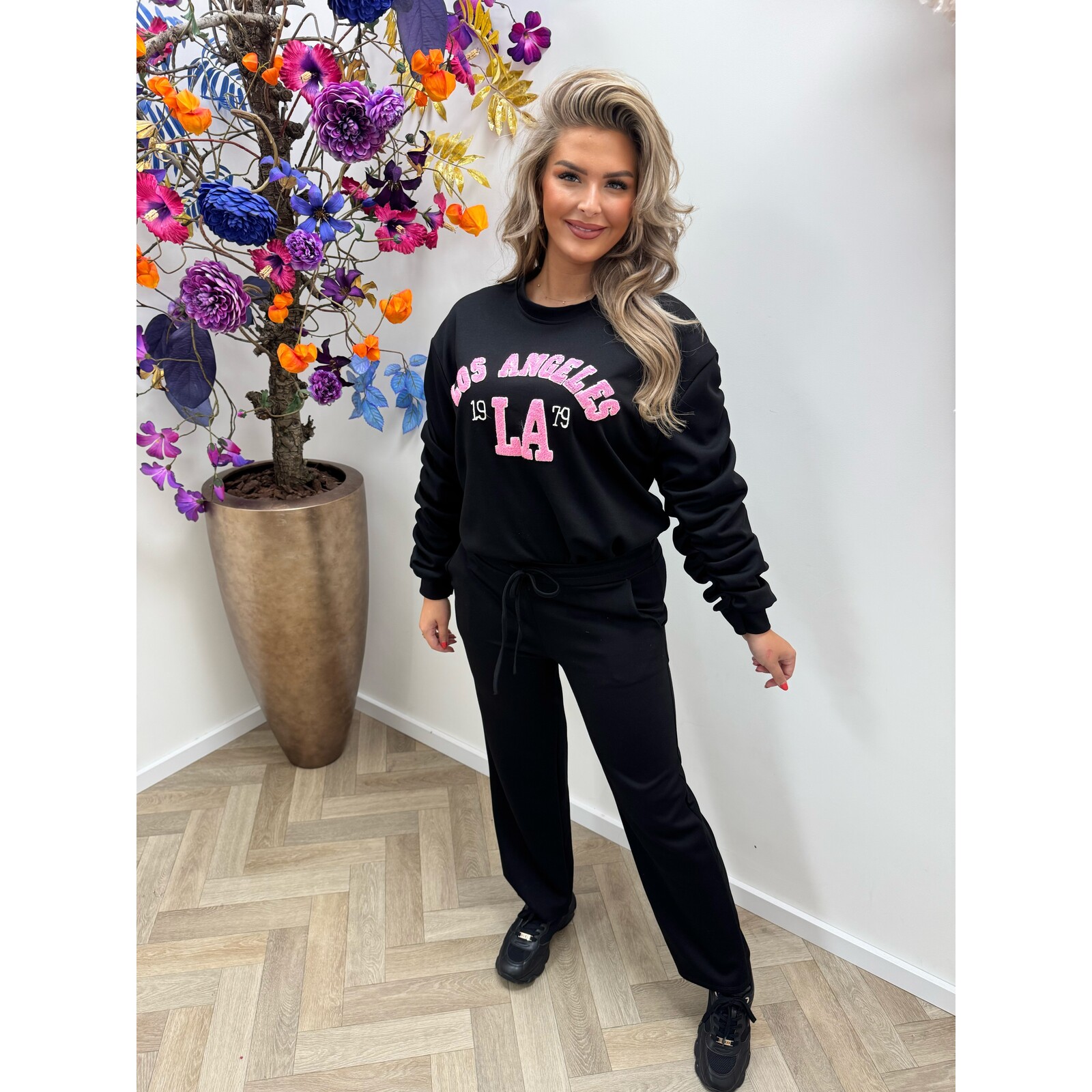 2 Delige Set LA Smock Black