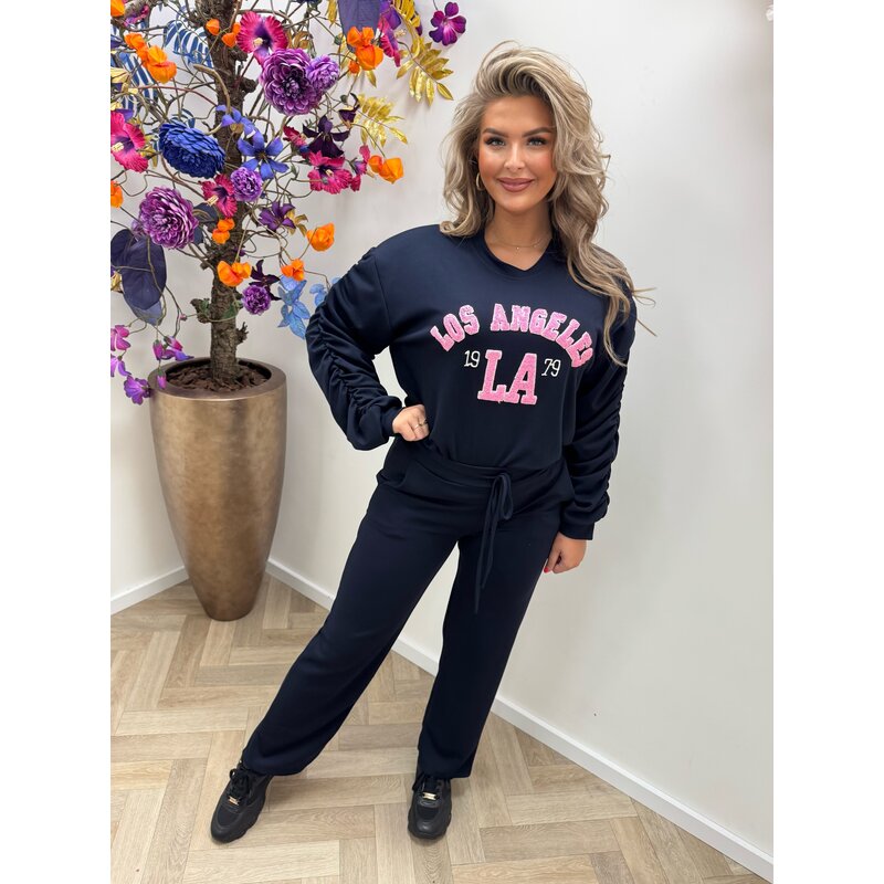 2 Delige Set LA Smock Navy