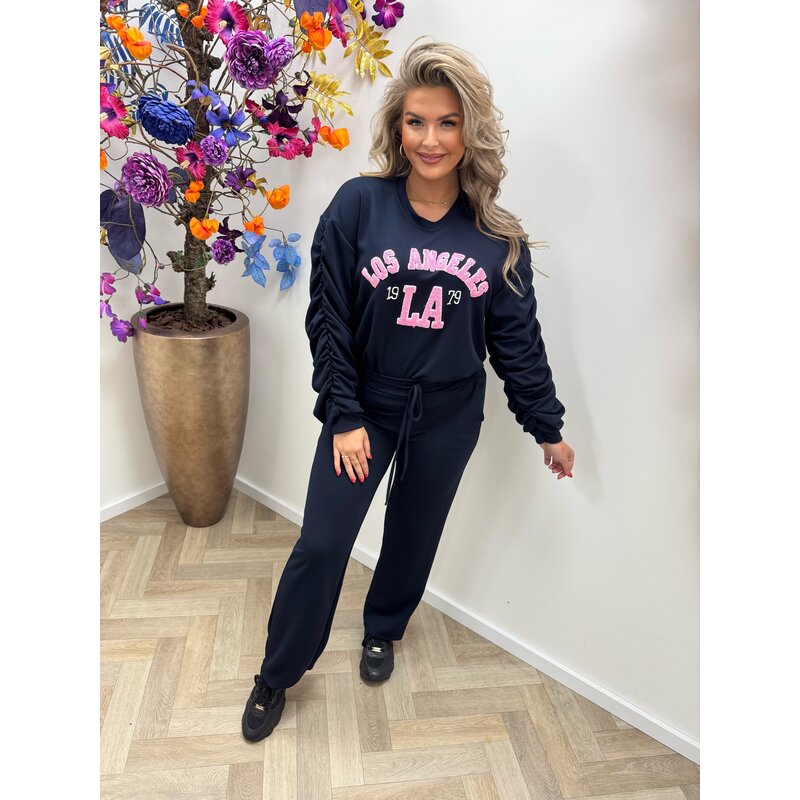 2 Delige Set LA Smock Navy