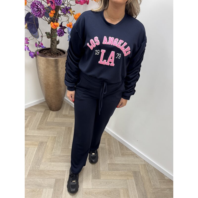 2 Delige Set LA Smock Navy